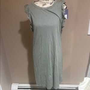 Universal Thread Co Ruffle Sleeve Dress in Gray Large